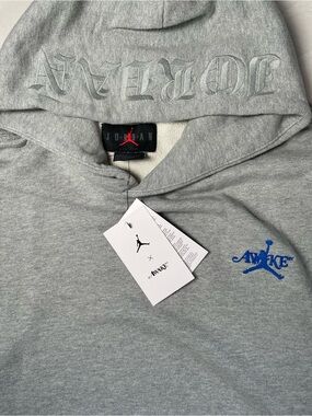 Nike Air JORDAN x Awake NY Fleece Hoodie Gray Mens Large NWT